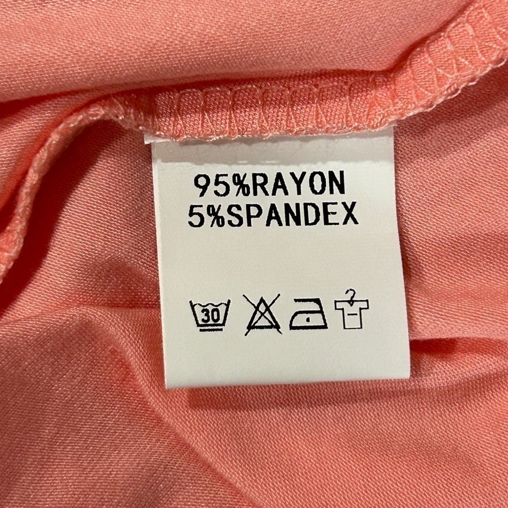 Amoretu Women’s T-Shirt Pink Short Sleeve Crewneck Size-Large NWT - Picture 4 of 7